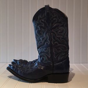 Villanazo Cowboy Leather Alligator Boots sz 6